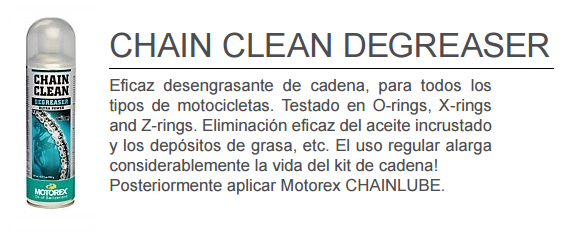 ACEITE MOTOREX CHAIN CLEAN 611 500 ML.